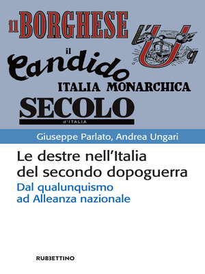 cover image of Le destre nell'Italia del secondo dopoguerra